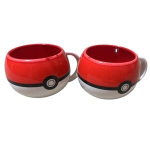 Pokemon Pokeball Ceramic Coffee Mug Set Officially Licensed Nintendo Merchandise